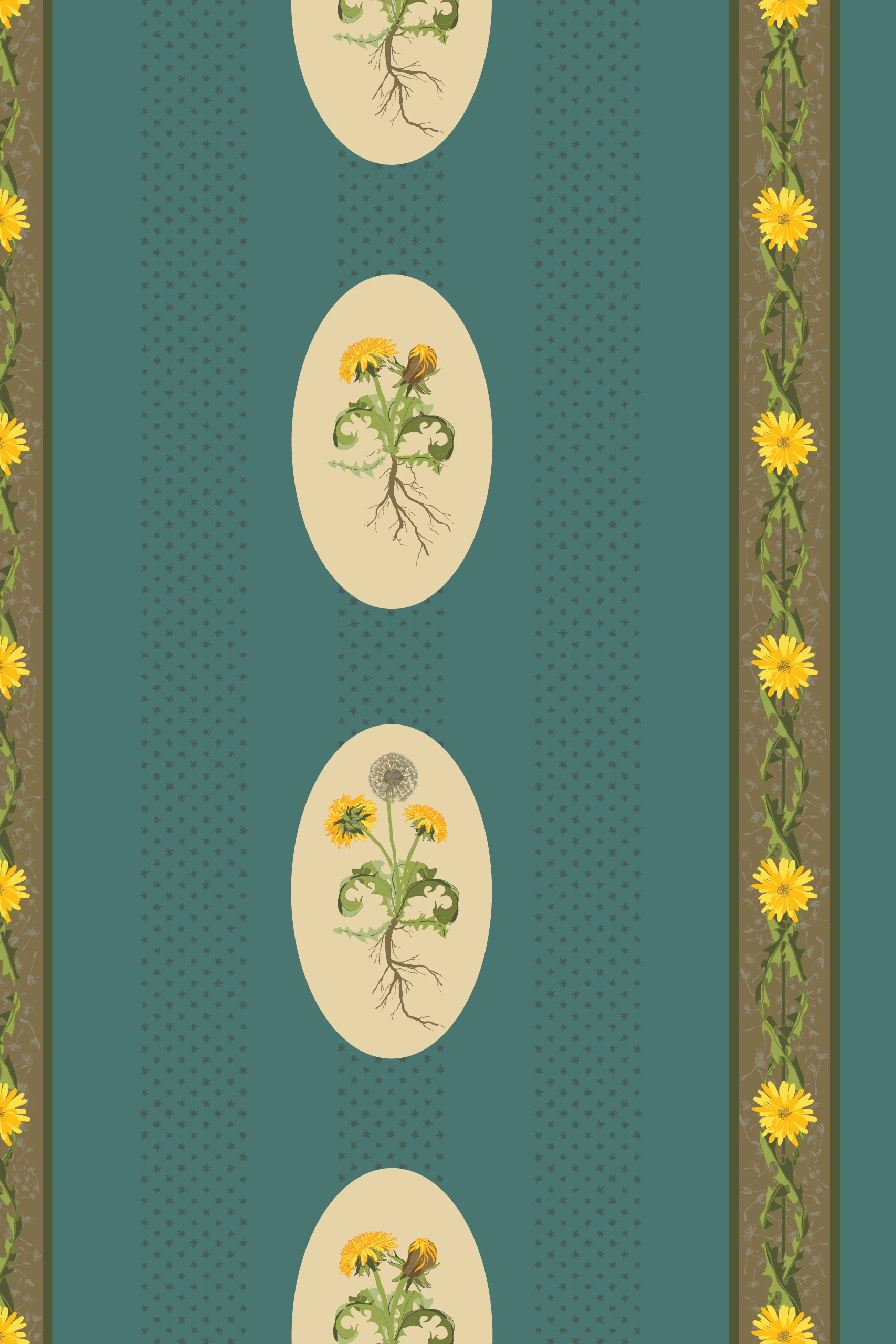 "Dandelion Cameos" pattern from "Dancing with Dandelions"