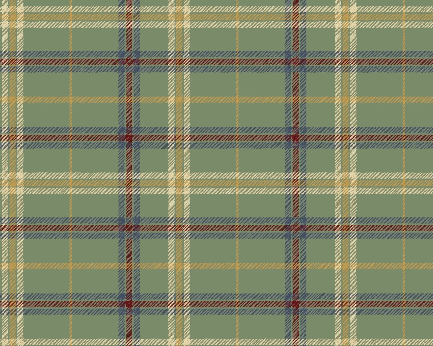 "Garden Plaid" pattern, part of the "Under the Dogwood Tree" collection"